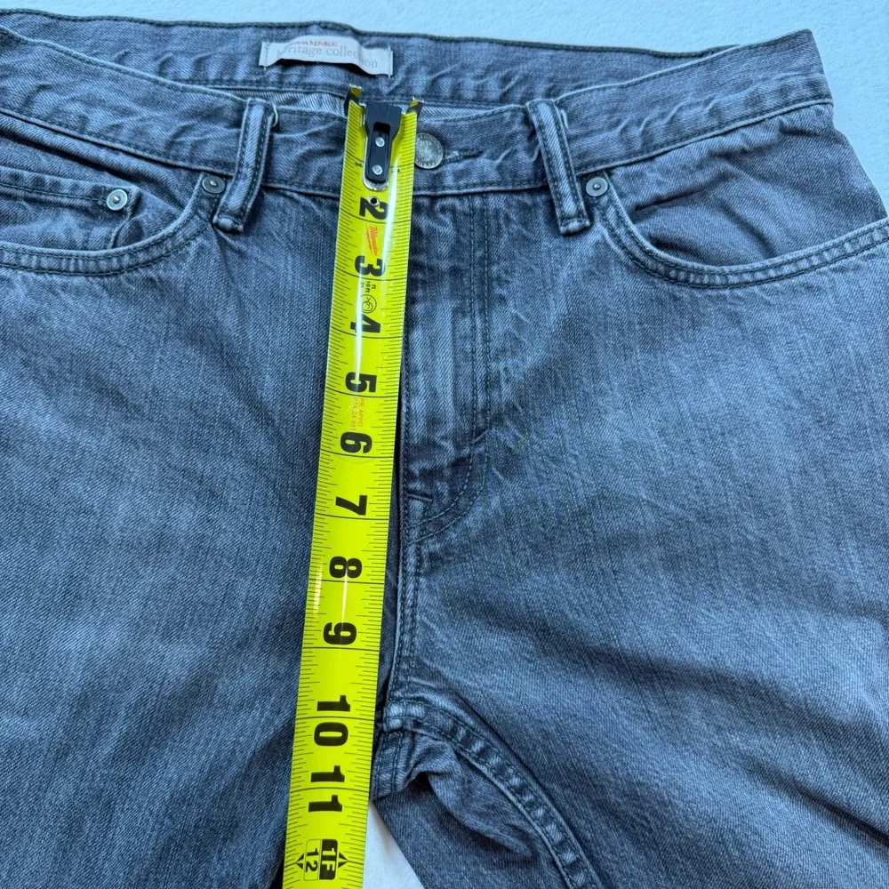Banana Republic Heritage Jean Men 32 Grey Good Tapered Rinse S/373373-00 Fall 18